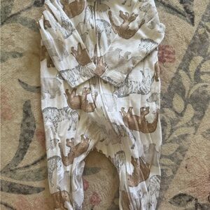 Carter's Brown and Cream Animal Print Footie